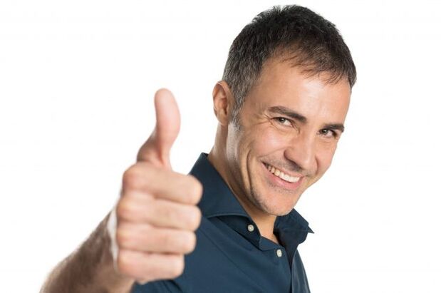 A man is satisfied with medication for prostatitis